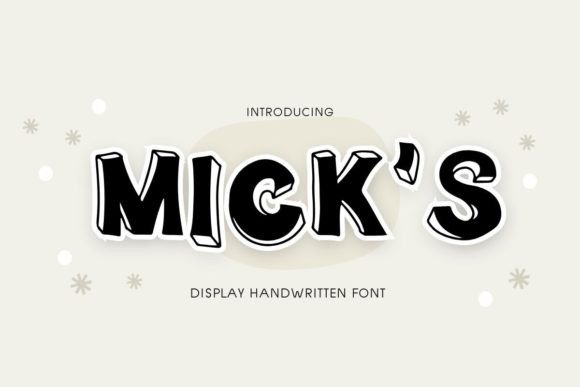 Mick s: A Playful Display Font for Cute Branding Projects