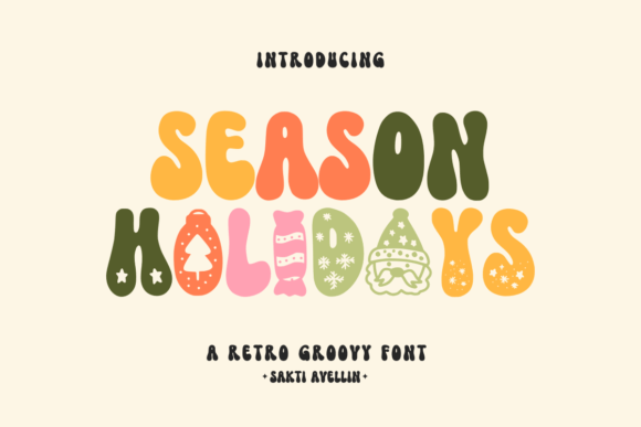 Season Holidays: The Retro Groovy Typeface for Festive Designs