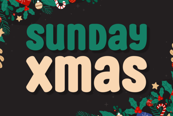 Sunday Xmas: The Bold Display Font for Festive Shop Designs