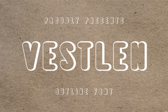 Vestlen: A Sweet Outline Display Font for Modern Editorial Design