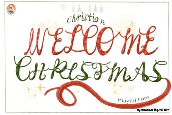Welcome Christmas Christian for Seasonal Campaign Typography